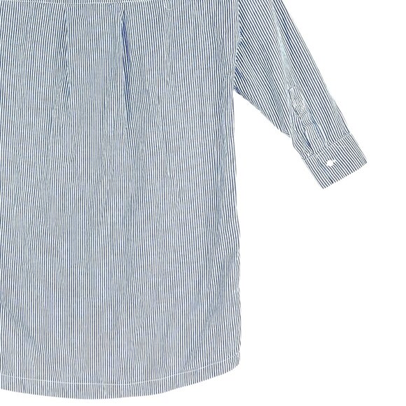 H&M Divided Women's Pull-over Striped Long Shirt Dress Blue/White Cotton Size 4 - Picture 6 of 10